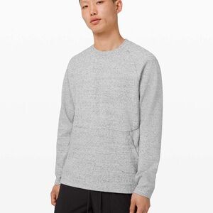 Lululemon At Ease Crew Sweatshirt Gray Heathered Stretch Classic Fit